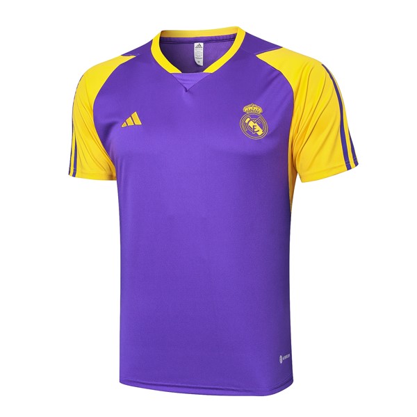 Maillot Entrainement Real Madrid 2024-25 Purpura Jaune